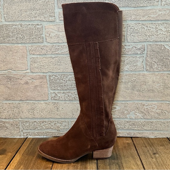 Blondo Nestle Waterproof Suede Knee High Fringe Zip Boot / Size 5.5M Women - Picture 5 of 16